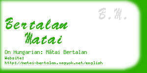 bertalan matai business card